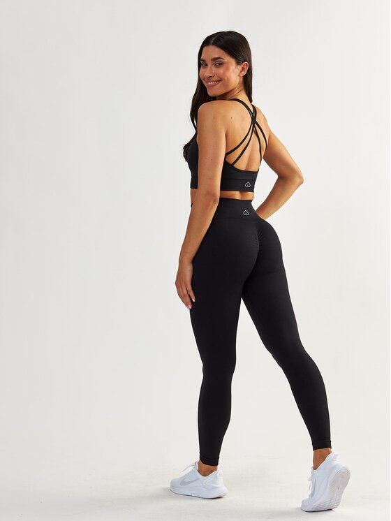 BeShaped BeShaped Legginsy Modelujące - Gym Queen Czarny Shaping Fit