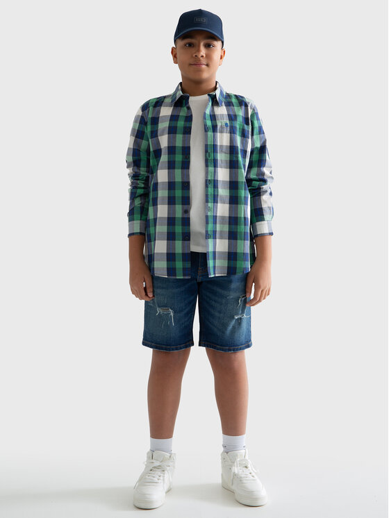 BIG STAR BIG STAR Szorty jeansowe MATT Granatowy Slim Fit
