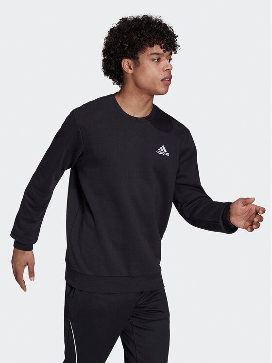 adidas adidas Džemperis Essentials Fleece Sweatshirt GV5295 Juoda Regular Fit