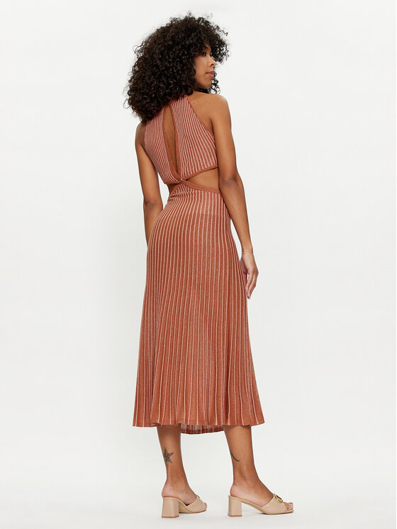 TWINSET TWINSET Vasarinė suknelė 241TT3070 Ruda Slim Fit