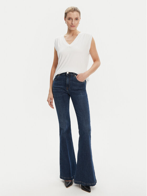 Guess Guess Bluzka W5YP52 KCYW2 Biały Regular Fit