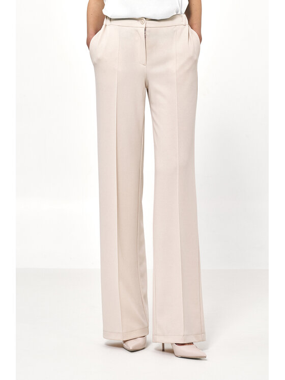 NIFE NIFE Spodnie materiałowe SD163 Beżowy Loose Fit