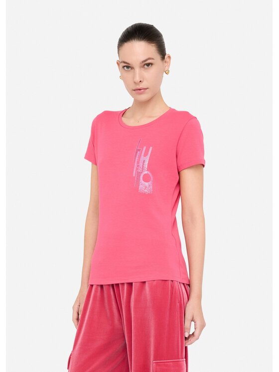 Liu Jo Liu Jo T-shirt TF5166JS003M9759 Rosso Regular Fit