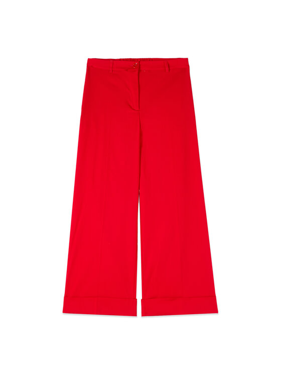Oltre Oltre Pantaloni di tessuto P02BR009295N016 Rosso Baggy Fit