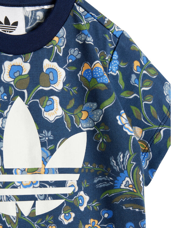adidas adidas Marškinėlių ir šortų komplektas Liberty London JY3017 Tamsiai mėlyna Regular Fit