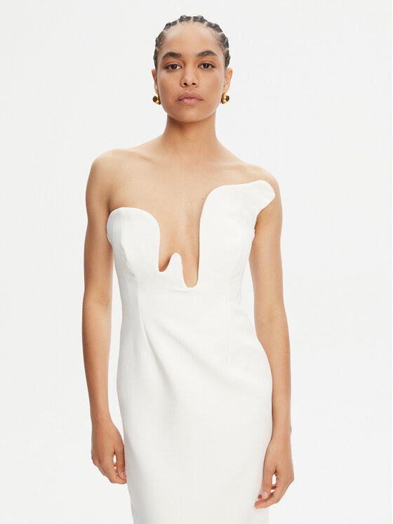 Bardot Bardot Sukienka koktajlowa Rosalyn 59733DB Biały Regular Fit