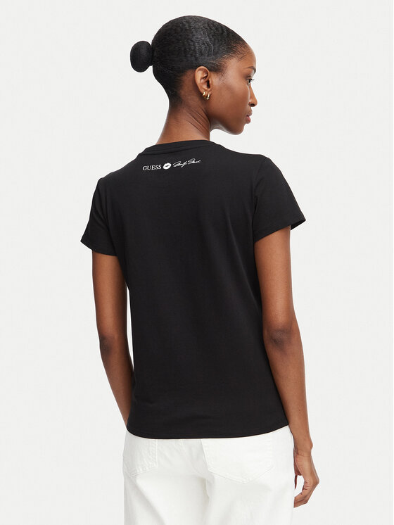 Guess Guess T-krekls W6YI66 K6715 Melns Regular Fit