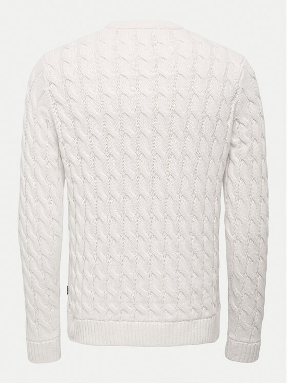 Only & Sons Only & Sons Sweter 22026504 Écru Regular Fit
