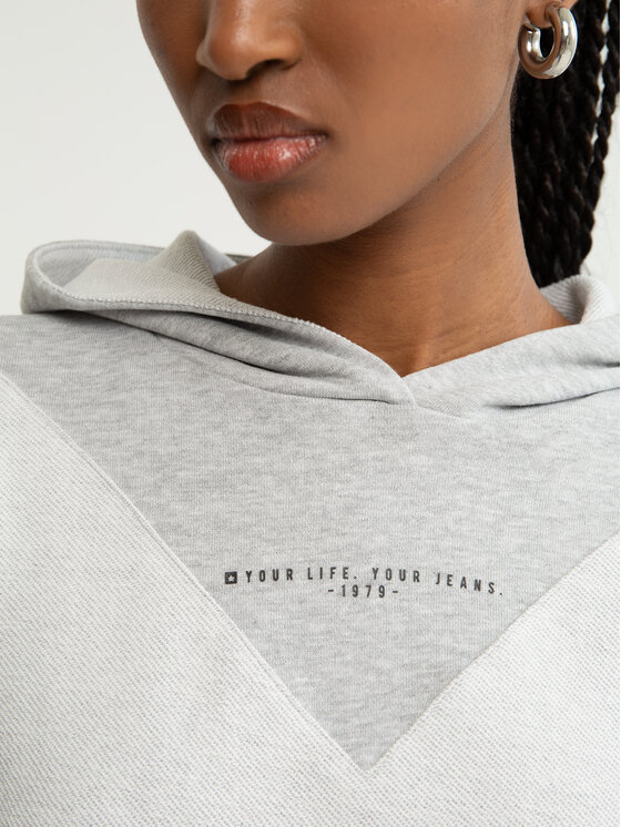 BIG STAR BIG STAR Bluza KAITLYN Szary Basic Fit