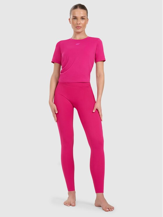 4F 4F Legginsy 4FWAW25TFTIF369-54S Różowy Authentic Slim Fit