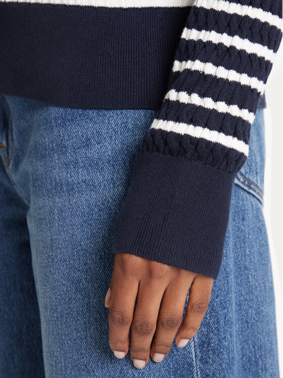 Tommy Hilfiger Tommy Hilfiger Svetr Fine WW0WW44993 Tmavomodrá Regular Fit