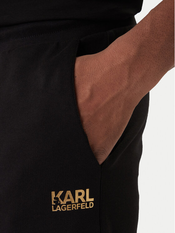 KARL LAGERFELD KARL LAGERFELD Teplákové kalhoty 705782 561917 Černá Regular Fit