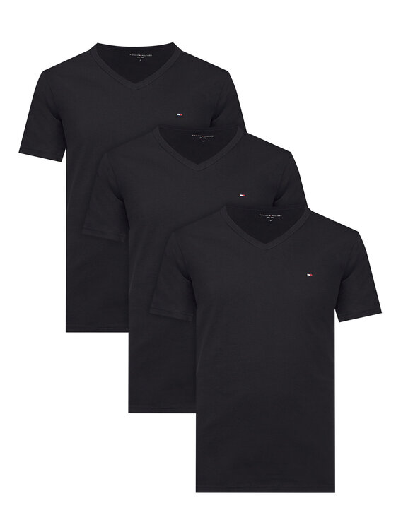 Tommy Hilfiger Tommy Hilfiger Marškinėlių komplektas UM0UM03637 Juoda Regular Fit
