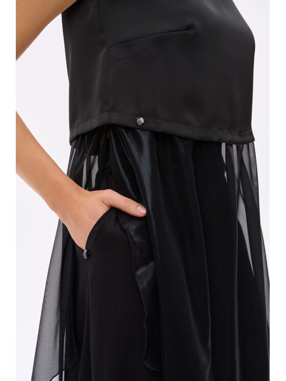 blue shadow blue shadow Tunika Glossy Czarny Regular Fit