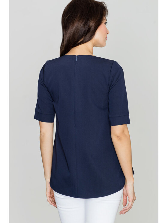 Lenitif Lenitif Blusa K370 Blu scuro Regular Fit