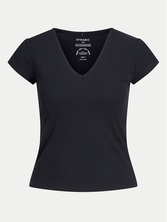 JJXX JJXX Tričko Hayden 12249361 Čierna Slim Fit