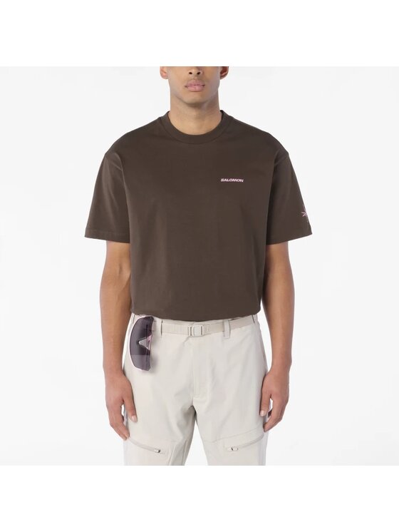 Salomon Salomon T-Shirt GRVL Relaxed SS TEE Brązowy Regular Fit