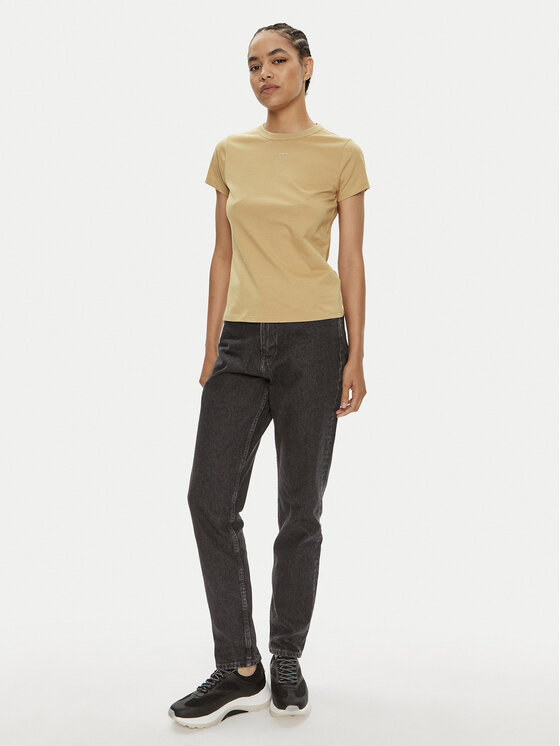 Calvin Klein Calvin Klein Tričko Nano Logo K20K207212 Béžová Slim Fit
