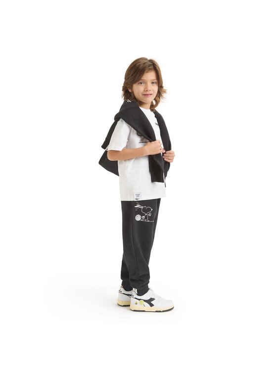 Diadora Diadora Spodnie dresowe DIADORA JU. PANTS PEANUTS Czarny Regular Fit