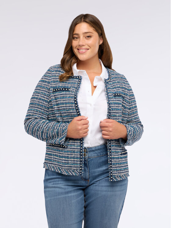 Fiorella Rubino Fiorella Rubino Giacca outdoor Q538T000221N0Z4 Blu Boxy Fit