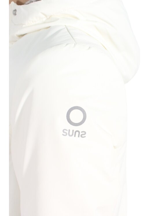 SUNS SUNS Kurtka zimowa Roberta Fur Biały Slim Fit
