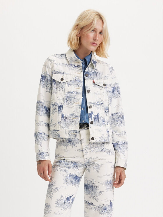 Levi's® Levi's® Džínsová bunda The Original Trucker 29945-0161 Biela Regular Fit