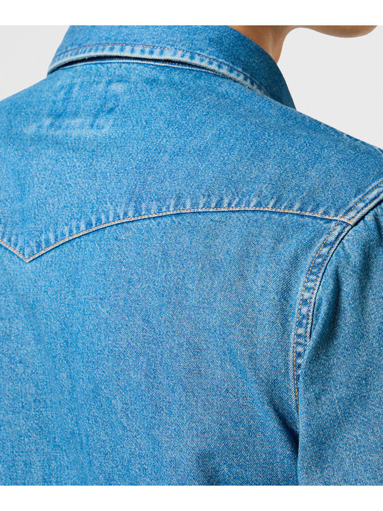 Wrangler Wrangler Koszula jeansowa 112357194 Niebieski Regular Fit