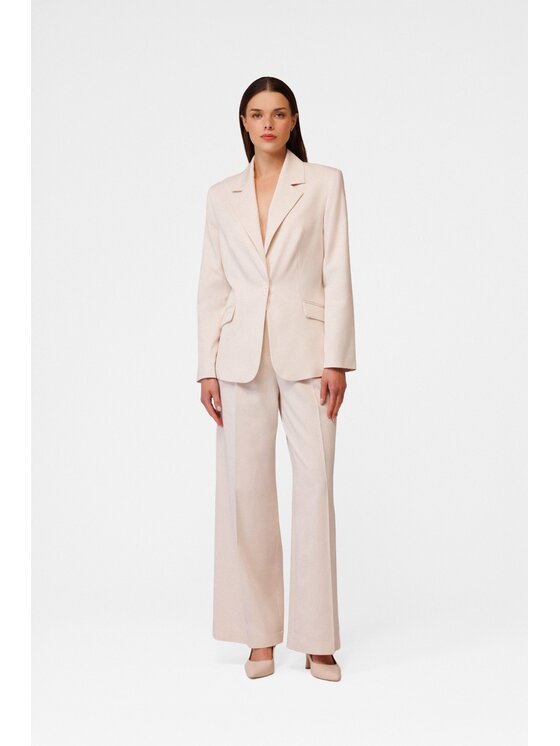 LE POSSÉ LE POSSÉ Giacca da abito MZMT Beige chiaro Tailored Fit