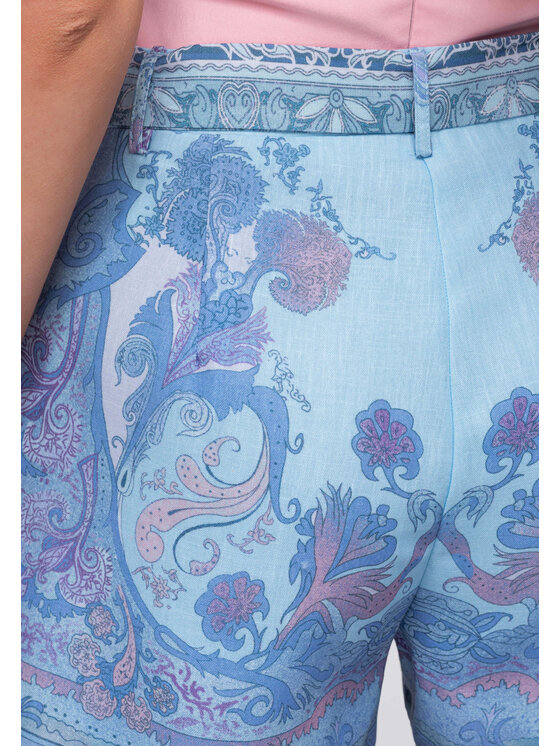 Ombre Ombre Szorty materiałowe OW-ST-E0022 Niebieski Regular Fit