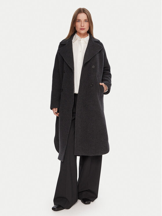 Marc O'Polo Marc O'Polo Cappotto di lana 508 0302 71151 Grigio Relaxed Fit