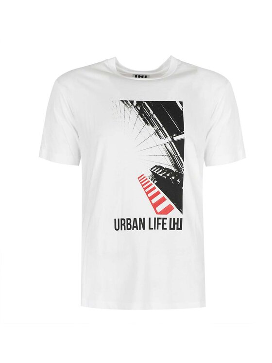 Les Hommes Les Hommes T-shirt URG800P UG816 | Urban Life LHU Bianco Regular Fit