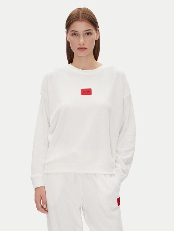 HUGO HUGO Pulóver Neve_Sweatshirt 50531686 Ekru Relaxed Fit