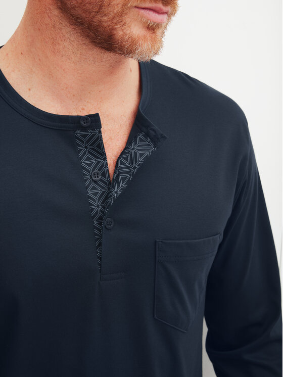 Calida Calida Pyžamo 45480 Tmavomodrá Regular Fit
