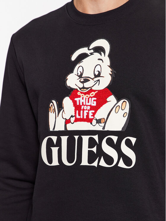 Guess Guess Bluza M3BQ62 K9Z21 Czarny Regular Fit