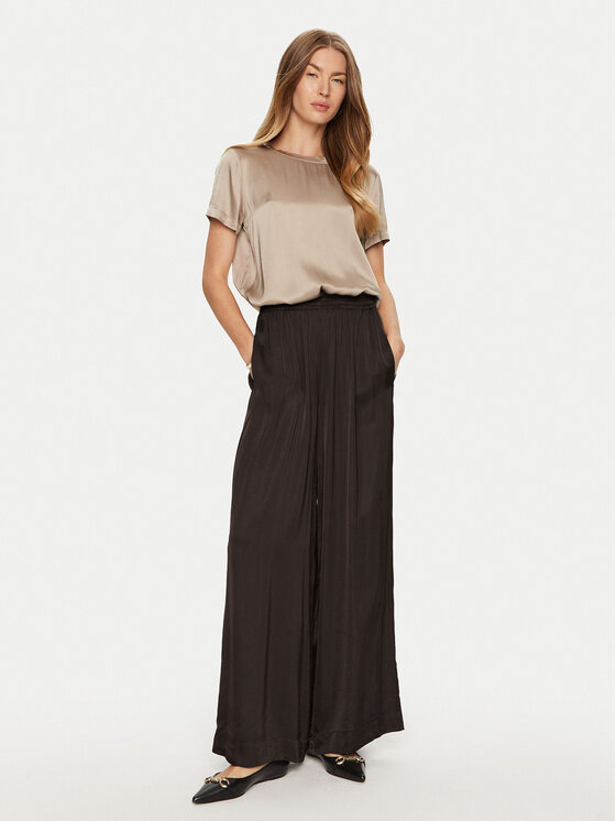 ViCOLO ViCOLO Hlače iz tkanine TS0806 Rjava Relaxed Fit