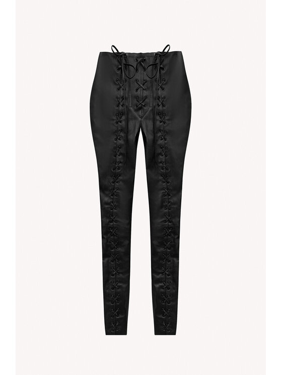 Epuzer Epuzer Spodnie skórzane Sculpt leather Czarny Standard Fit