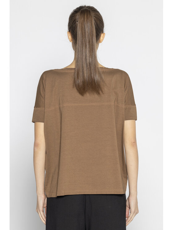 Deni Cler Milano Deni Cler Milano T-Shirt T-DC-T205-E2-10-70-1 Brązowy Regular Fit