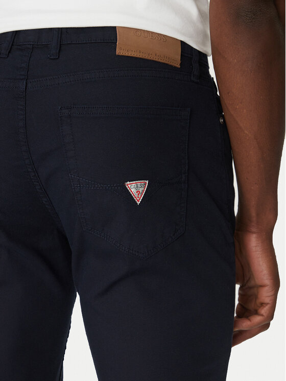 Guess Guess Pantaloni din material M5RAS2WGXW1 Bleumarin Regular Fit