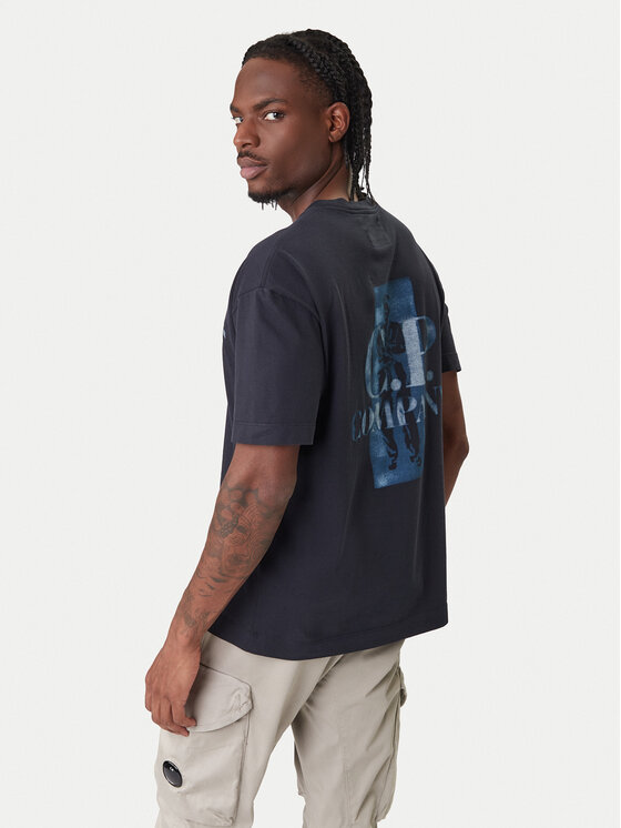 C.P. Company C.P. Company T-Shirt 20CMTS143A110579W Granatowy Regular Fit