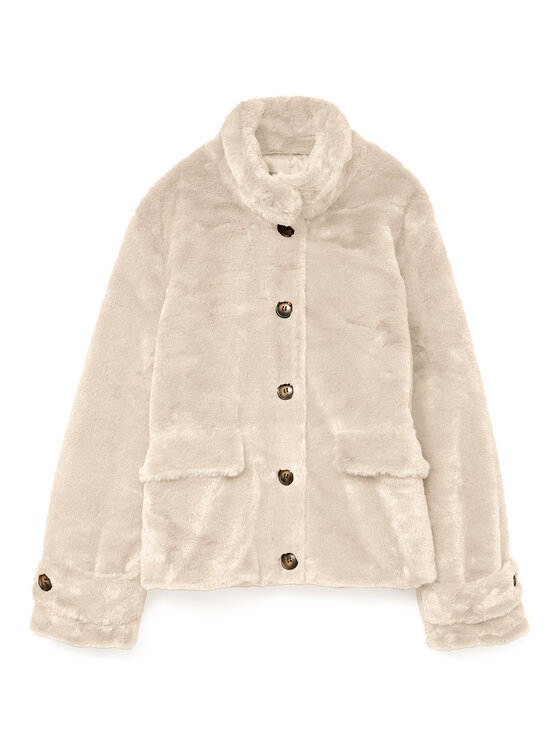 Vero Moda Vero Moda Pelzmantel Sonjaeva 10310303 Beige Regular Fit