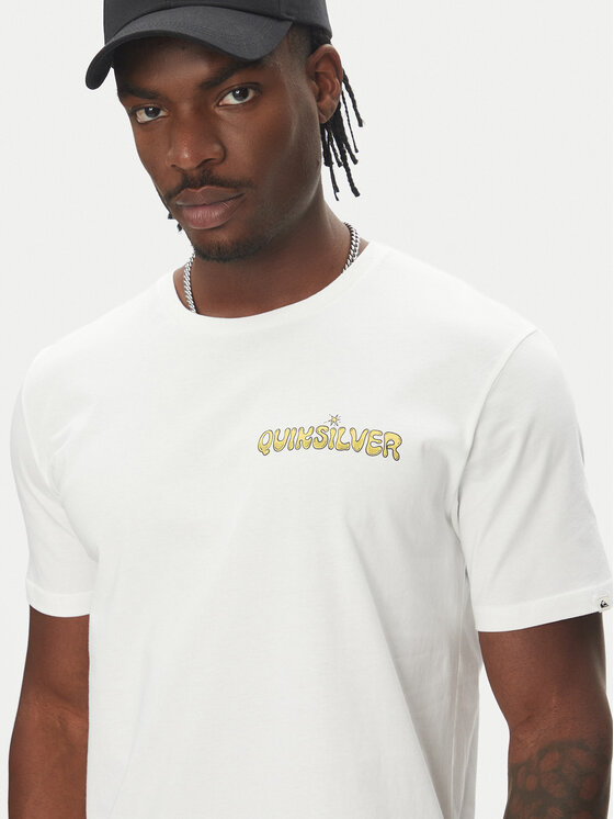 Quiksilver Quiksilver Marškinėliai Ev Disconnect Effects EQYZT08049 Balta Regular Fit