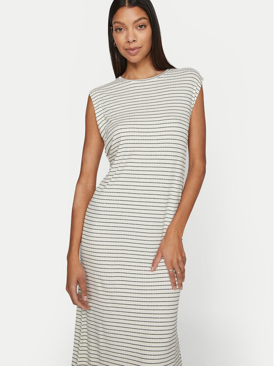 Vila Vila Kleid für den Alltag Lumira 14097196 Écru Regular Fit