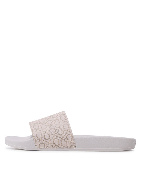 Calvin Klein Calvin Klein Ciabatte Pool Slide - Mono HW0HW01528 Écru