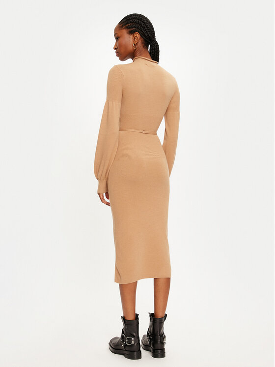 TWINSET TWINSET Трикотажна сукня 242TP3591 Бежевий Slim Fit