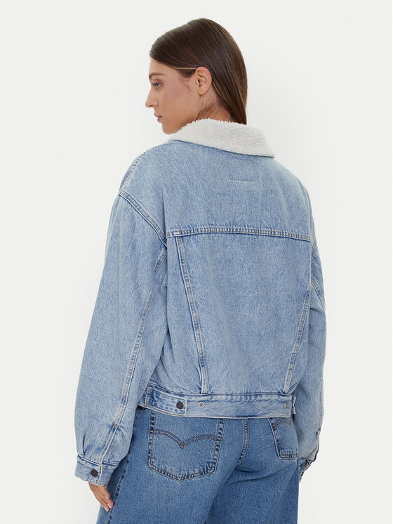 Levi's® Levi's® Geacă de blugi Sherpa Trucker 90's A4435-0010 Albastru Loose Fit