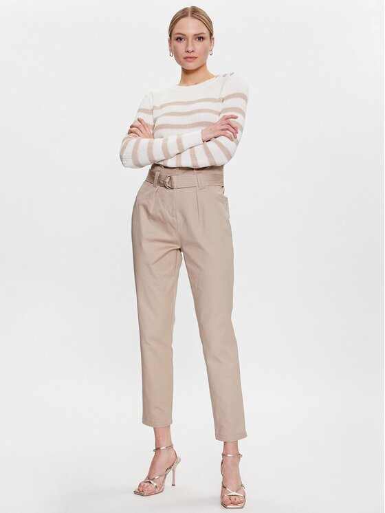 Morgan Morgan Штани з тканини 231-PMEKO Бежевий Regular Fit