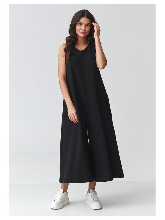 Makadamia Makadamia Kombinezon M919 Czarny Loose Fit