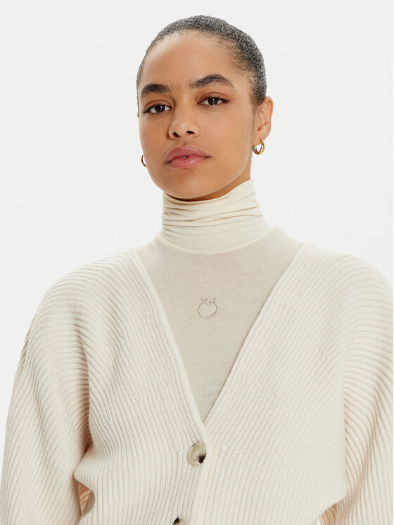 OUI OUI Kardigan 86691 Biały Regular Fit