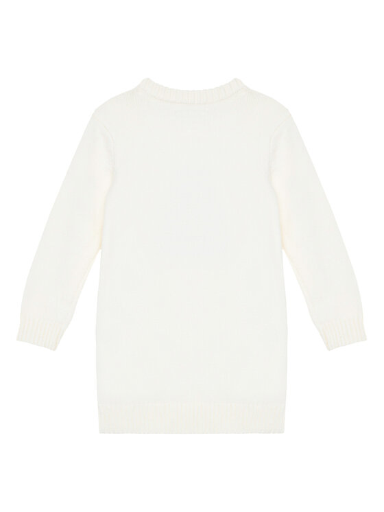 Guess Guess Strickkleid K5BK01 Z3GS0 Écru Regular Fit