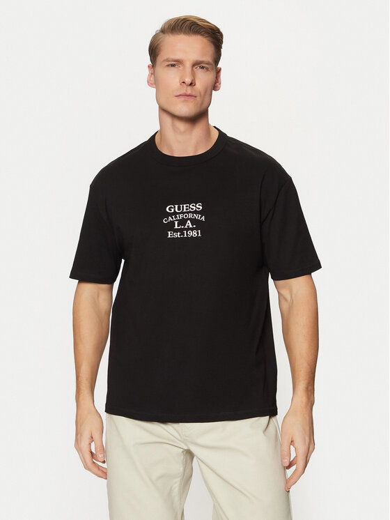 Guess Tričko M5RI35 K8FQ4 Čierna Oversize